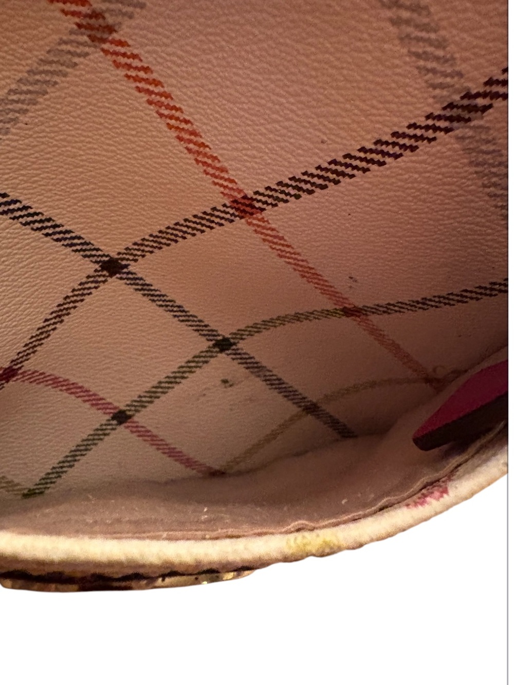 Coach Peyton Tattersall Leather Beige Plaid Pattered Logo Tote F21863 - Picture 13 of 14